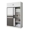 Instalação de pacote guarda-roupa casa quarto porta de correr moderno simples armário de armazenamento armário de armazenamento armário quarto de aluguel guarda-roupa grande