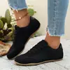 Colección de verano 2026: Estilo europeo y americano, zapatos para mujer de talla grande, ligeros y cómodos, zapatos casuales de suela plana, estilo versátil con cordones