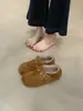 Sapatos Birkenstock Femininos Veludo Inverno 2025 Novo Estilo Slip-On Planos Solado Macio Mocassins Casuais Sapatos de Algodão