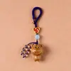 Chaveiro criativo de urso morango fofo Corrente para celular de jacarandá Pingente de sândalo verde Joias pequenas de madeira atacado