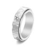 Amazon ofrece un nuevo anillo giratorio de personalidad de acero de titanio hecho a mano con forma de luna y nicho irregular para hombres y mujeres.
