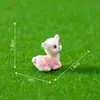 Lindos Pequeños Ciervos Amarillo-Rosa Plántulas Micro Paisajismo Jardinería Paisajismo DIY Accesorios Decorativos Colgantes Salpicadero del Coche Escritorio Adornos Pequeños
