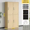 Armario para Empleados Dormitorio Armario de Ropa Armario de Acero Madera Granulada Baño Gabinete de Hierro Gabinete de Almacenamiento para Bolsa de Gimnasio con Cerradura