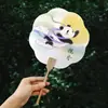 Panda de Frutas Papel de Abanico Caligráfico Creativo Atracción Turística Estilo Antiguo Fotografía Tendencia Nacional Abanico Souvenir Cultural y Creativo