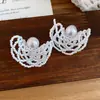 Perla de la Palma~Aretes de Perlas Tejidas con Cuentas de Cristal Joyería Elegante para Orejas de Lujo Alto Gama Nicho
