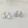 Dantao DIY Pregos de Orelha com Haste de Prata 925 Micro Zircônia Cobra Pérola Acessórios para Pregos de Orelha Elegante Moda Haste Exquisita