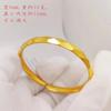 Pulsera Abierta de Rombos Chapada en Oro de Latón Anillo Liso Brillante Pulsera Lluvia de Meteoros Pulsera para Mujer Regalo Tienda de Oro Estilo Drenaje