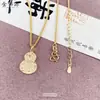 Loja de Ouro Mesmo Estilo Cobre Banhado a Ouro Ouro de Areia Gelo Triturado Cabacinho da Sorte Colar Feminino Novo Estilo Chinês Cabacinho Brilhante da Sorte