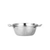 Bacia Espessa Não Magnética para Lavar Vegetais Cesto com Dreno Binaural Peneira de Arroz Artefato para Lavar Arroz Bacia para Lavar Vegetais de Cozinha com Alça Peneira de Arroz Atacado