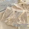 Encaje Exquisito Lazo Estilo Pastoral Ins Suave Cera Fresco Ropa Interior Categoría Femenina a Algodón Sin Costuras Transpirable Calzones Mujer