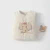 Colete de Bebê 120g Acolchoado de Algodão Protetor de Barriga para Outono e Inverno, Top Quente de Fleece para Bebês e Crianças