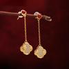 Brincos de Prata Esterlina S925 Femininos 2022 Tendência Jade Hetian Linha de Orelha Retrô Brincos Elegantes Brincos Pequenos Delicados Super Fada