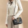 Compras en Hong Kong 2024 nuevo bolso nube estilo pequeño fragante cadena de diamantes yeso bolso de cuero para mujer bolso de hombro bandolera
