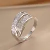 Anillo Exquisito Super Brillante de Circonita para Niñas, Lujo Accesible y Anillo de Apertura Ajustable de Gama Alta, Baño de Oro Real Simple
