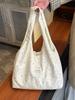 Bolsa de Lona Floral Estilo Coreano para Mujer 2025 Nueva Bolso Tote de Hombro de Gran Capacidad Relajado Compuller Bolso Sobaco