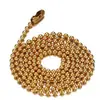 Cadena de Bolitas de Acero Inoxidable de 2.4 mm al por Mayor para Fabricantes Cadena Sencilla Versátil de Perlas Onduladas Cadena para Accesorios de Bricolaje Collar de Acero de Titanio
