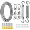 Acessórios de instalação de vela de sombreamento em aço inoxidável 304, mosquetão em forma de diamante, esticador, vela de sombreamento de quatro cantos, acessórios para rede de sombreamento