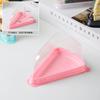 Caja para pastel de mousse triangular estilo japonés anti-vaho de 8 pulgadas durian matcha arcoíris caja de corte multicapa