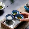 Horno Cambiante Kung Fu Cerámica Juego de Té de Viaje Traje Taza Expresa Bolsa de Cuero Portátil para Exteriores Regalo de Acompañamiento de Negocios Logotipo