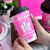 Taza de Té de Leche de Alta Apariencia de Moda con Diseño Impreso, Vaso de Papel Desechable para Bebidas Calientes y Frías con Tapa, Uso Comercial, Para Llevar, Engrosado