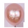 Balão de látex de 12 polegadas na cor metálica com estampa HAPPY BIRTHDAY Balão decorativo de festa com estampa HAPPY BIRTHDAY