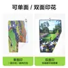 Toalla de golf personalizada de 500g, toalla deportiva de microfibra gofrada para limpiar palos, estampado de piña a cuadros grandes en 3D
