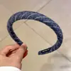 Diadema de Sarja Borgoña para Mujer 2025 Nuevo Estilo Diadema de Alta Presión Craneal para Lavarse la Cara, Accesorio para el Cabello de Uso Diario