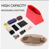 Aplicável Transfronteiriçamente: Bolsa Mini Dumpling Longchamp Bolsa Interna de Feltro para Maquiagem, Inserção de Bolsa Multifuncional para Armazenamento Feminina