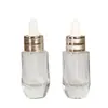 En Stock Frasco de Esencia para Ojos de 20 ml, Frasco con Tapón Interno 20 ml Frasco Gotero para Aceite Esencial, Frasco Dispensador de Vidrio con Fondo Grueso Frasco Pequeño Marrón