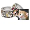 Adesivos de Gatinhos Rivais Fofos Emojis de Pets Fofos Adesivos em Rolo Decoração para Diário Infantil Adesivos para Sala de Aula de Alunos Adereços para Pegadinhas