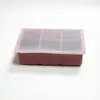 Forma de bolo de silicone de grau alimentício transfronteiriça com tampa, fácil de desenformar, resistente a altas temperaturas, para uso doméstico, forma de cubo de gelo de congelamento rápido de grande capacidade