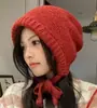 Conjunto de Bolso y Gorro para Invierno, Gorro de Pescador Vintage Cálido con Protección para las Orejas, Gorro con Lazo Estilo Étnico