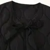 ZA AliExpress el más vendido ropa de mujer transfronteriza, estilo europeo y americano, chaqueta de algodón versátil de manga larga con un lazo