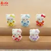 Nuevo Dibujo Animado 3D Hello Kitty Hecho a Mano DIY Pegamento Cremoso Resina Accesorios Colgante Llavero Adorno