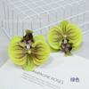 Filme de flor artificial Phalaenopsis tamanho pequeno impressão 3D cabeça de flor Phalaenopsis flor artificial acessórios de caixa de flores presente para as mãos