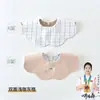 Babero de Doble Capa de Algodón Puro Estilo Ins Coreano Forma de Pétalo para Bebé Babero para Recién Nacidos Baberos Ropa Infantil Anyang
