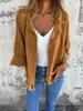 Comercio Exterior Shopee Abrigo Suelto de Suede Sintético para Mujer con Cuello Solapa Corto Amazon Primavera y Otoño Suministro Directo