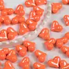 Ding Yi Coloridas Melocotones Pequeños Luna Fría Corazón Electrochapado de Acrílico Cuentas para Pulsera Collar Hecho a Mano DIY Accesorios