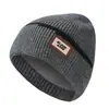 Moda Europeia e Americana Chapéu de Lã Espessado com Forro de Fleece Masculino Casual Versátil Inverno Quente À Prova de Vento Proteção Auricular Chapéu de Tricô Transfronteiriço