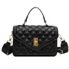 Bolsa Sense Feminina Outono 2022 Nova Chegada Bordado Rombóide Versátil Bolsa Transversal Moda Ombro Portátil Pequena Quadrada