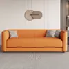 Pata de Gato Cuero Simple Ligero Apartamento Pequeño Sala de Estar Habitación de Alquiler Barbería Recepción Sofá Conveniente Doble Tres Personas
