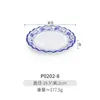 Plato de aperitivo de imitación de porcelana azul y blanca de melamina vajilla restaurante plato de plato frío plato pequeño plato frío KTV bar comercial