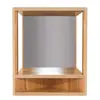 Espejo de pie de madera real no espejado estilo chino, alto valor estético, amplía sin reflejo, espejo de maquillaje popular en línea