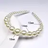 Diadema de Perlas Simple Estilo Nuevo Europeo y Americano Hecha a Mano Diadema de Perlas de Tamaño Completo Versátil Dulce Elegante Accesorios para el Cabello de Celebridad de Internet para Mujeres