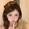 Otoño Invierno Caqui Lazo Cuadros Top Pequeño Pinza para el Cabello Femenina Atmósfera Accesorios para el Cabello Pinza Pinza Accesorio para Fotos