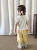 Ropa para Niños Zhe Li Camiseta de Manga Corta para Niñas Estilo de Verano Delgado 2026 Ropa de Malla Casual para Niños Top para Bebé Clase A