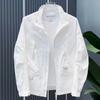 Chaqueta Deportiva Casual Fina Transpirable para Hombre de Color Sólido con Cuello Alto, Corte Regular, Ajuste Holgado, Más Vendida Transfronteriza
