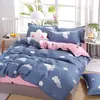 Funda de edredón pieza única 150X200X230 Dormitorio estudiantil individual 1.5X1.8X2.0 Algodón lavado Cepillado Funda de edredón Sábana