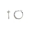 Pendientes de Aro Exagerados Brillantes con Forma de Cruz y Diamantes Picantes para Mujer Pendientes de Diseño Nicho Pendientes Sexy Elegantes