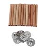 Mechas de Madera para Velas de Tubo Redondo con Base Hebilla de Encaje Base Tubo Redondo Mecha de Madera para Velas